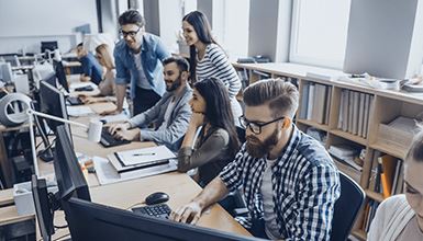 A group of Managed IT Support Technicians